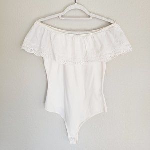 Eyelet Ruffle Bodysuit
